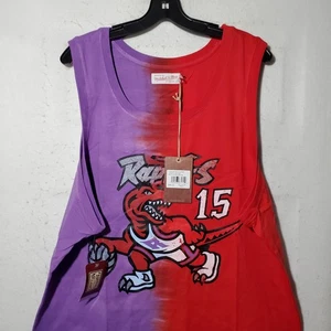 Toronto Raptors Tank Top Mens 2XL Red NBA Basketball Vince Carter 15 Tie Dye - Picture 1 of 14