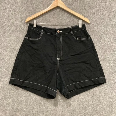 Женские джинсовые шорты Princess Highway размер 12 черные высокая талия хлопок на молнии 49518 - Изображение 1 из 4