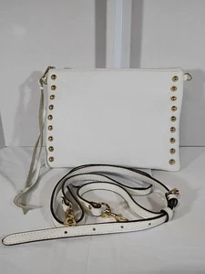 Rebecca Minkoff Umhängetasche weiß Leder gold Nieten Artikel # G13 - Bild 1 von 8