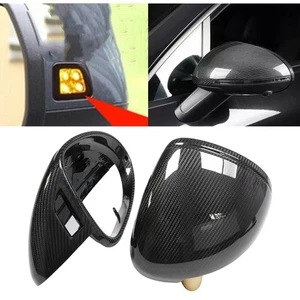 Carbon Fiber Rearview Mirror Cover Cap W/ Assist For Porsche Macan 2014-23 2021 - Foto 1 di 22