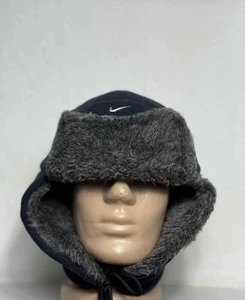 Nike Ushanka Trapped Fuzzy Hat Vintage Swoosh Y2K - Bild 1 von 7