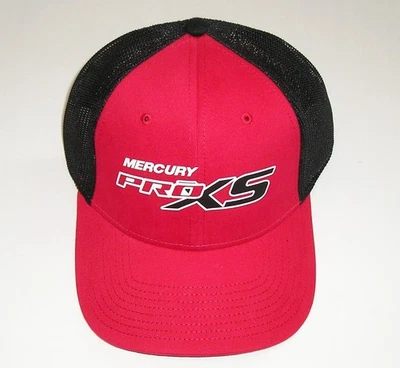 NEW RED MERCURY OUTBOARD MOTOR HAT  - TRUCKERS HAT -GREAT FOR BOSTON WHALER BOAT - Image 1 of 2