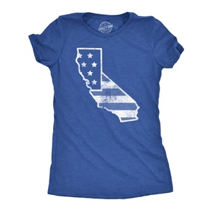 Womens Funny T Shirts American Flag California Awesome Fourth Of July Tee For - Picture 1 of 7