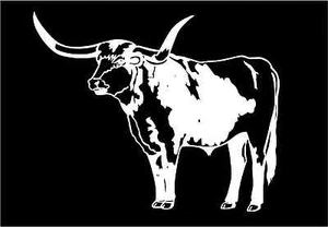 Adesivo vinile Longhorn Bull decalcomania sterzo rodeo auto camion finestra mucca rimorchio  - Foto 1 di 1