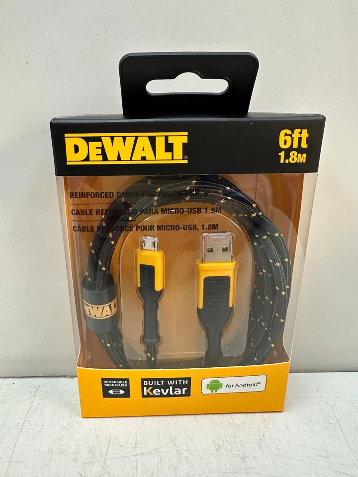 DEWALT Dxma1311322 Reinforced Charging Cable for Micro USB 6'