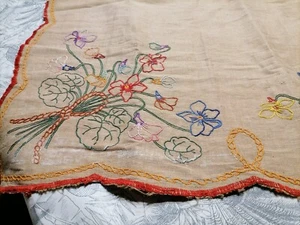 Vintage französische tief bestickte gerettete Borte zum Basteln Wiederverwendung, Projekte. - Bild 1 von 10