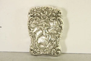AMERICAN MADE UNGER BROS. STERLINGSILBER AKT AUF WELLEN JUGENDSTIL STREICHHOLZSAFE - Bild 1 von 13