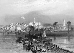 CANADA - COBOURG vue du LAC ONTARIO au 19eme siècle - Gravure du 19e siècle - Imagen 1 de 2
