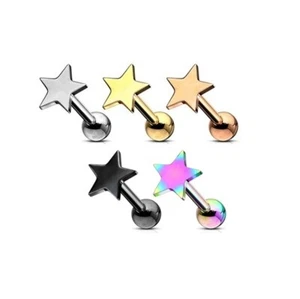 Star Tragus Cartilage Helix Upper Ear Piercing Ear Ring Stud - Earring - Picture 1 of 1