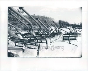 1978 Pressefoto getrennt Skilift Sitze Alpine Valley Michigan - Bild 1 von 2
