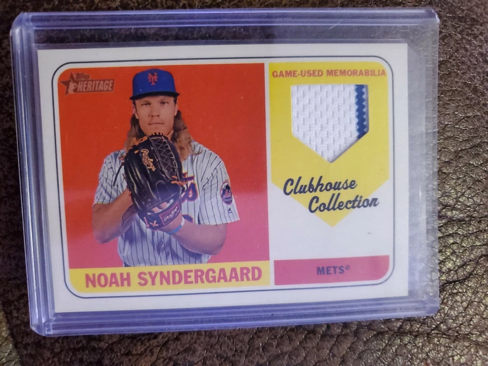 2018 TOPPS HERITAGE CLUBHOUSE  NOAH SYNDERGAARD RELIC METS PHILLIES ANGELS - Image 1 of 2