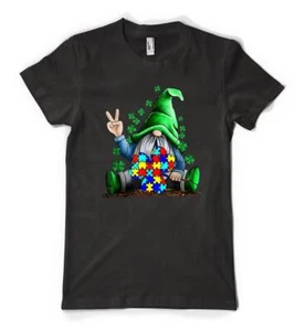 T-Shirt Autismus Kobold vierblättriges Kleeblatt Wichtel Autist personalisiert Erwachsene - Bild 1 von 20