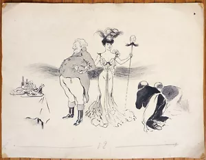Dessin original attribué à Lucien METIVET (1863-1932) vers 1900 illustration - Imagen 1 de 3