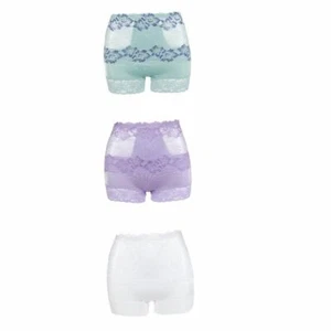 Rhonda Shear Lace Overlay Pin-Up Shortie 3Pk-Demure Charm-XS-NEW-583509 - Picture 1 of 2
