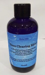 Sinus Clearing Inhalation Massage Oil  Blend 100ml  Eucalyptus Tea Tree Niaouli