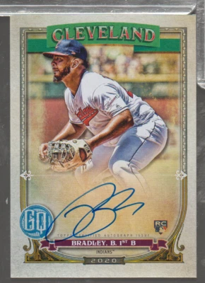 Bobby Bradley Indians 2020 Topps Gypsy Queen Auto GQA-BB092923NPCD14 - Image 1 of 2