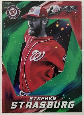2017 Topps Fire Green Stephen Strasburg Serial #’d 023/199 Washington Nationals - Image 1 of 2