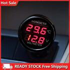 Digital Voltmeter Thermometer Monitor for Car SUV RV Truck Boat (Red+Red)