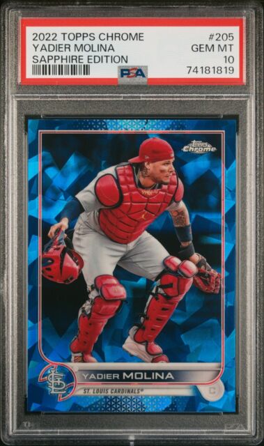 On-Card Auto Relic # to 10 - Yadier Molina - MLB TOPPS NOW® Card 977C