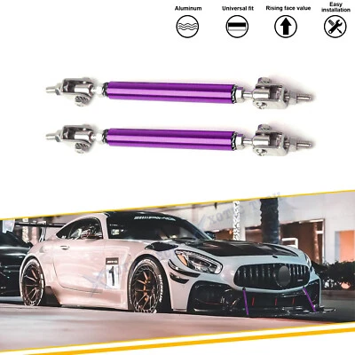 Barra de amarre de parachoques de puntal difusor trasero púrpura de carreras para Mercedes-Benz Porsche Foto 1 de 4