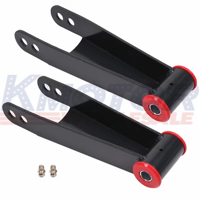 Rear Drop Shackles 3" For 2001-2010 Chevy Silverado GMC Sierra 3500HD 1500HD 2WD - Image 1 of 4