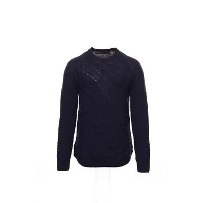 Perry Ellis (Greenwich Village) Purple Cable Knit Crew Neck Sweater M $125 - Image 1 of 4