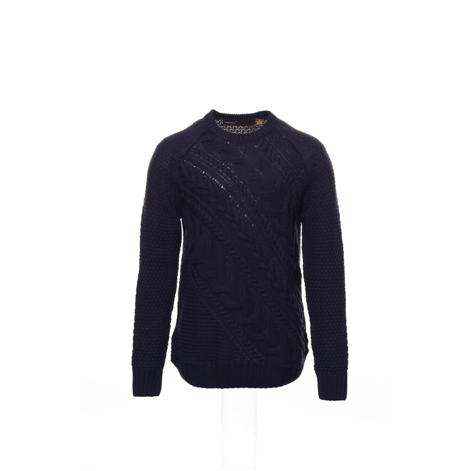 Perry Ellis (Greenwich Village) Purple Cable Knit Crew Neck Sweater M $125 - Image 1 of 4