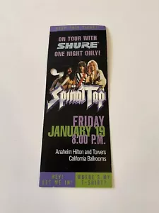 Spinal Tap 2001 NAMM Convention Anaheim, CA Concert Ticket NM - Picture 1 of 2