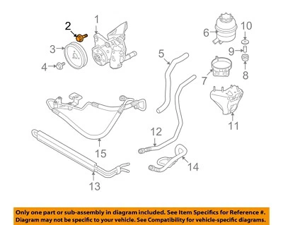 BMW OEM 06-13 Serie 1 M Mangueras Bomba-PS Tornillo 32420392609 Foto 1 de 2