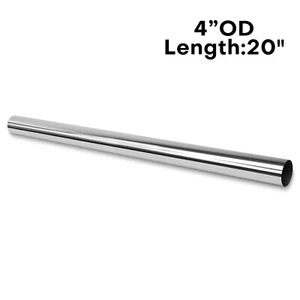 4" Inch 101.6mm T-304 Stainless Steel Straight Exhaust Pipe Tube Piping Tubing - Picture 1 of 7