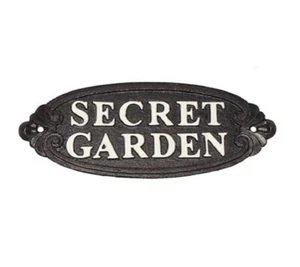 Wall/Gate Hanging - Sign/Plaque - Metal/Cast Iron - SECRET GARDEN - Picture 1 of 1