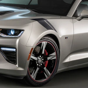 2016-2019 Chevrolet Camaro Fender Hash Mark Decal Pkg 84684591 Carbon Flash OEM - Picture 1 of 3