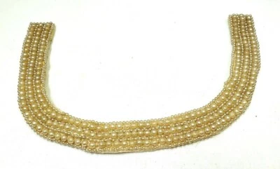 Vintage Pearl Beaded Collar 1940's 1950'S Japan  Handmade  - Image 1 of 4