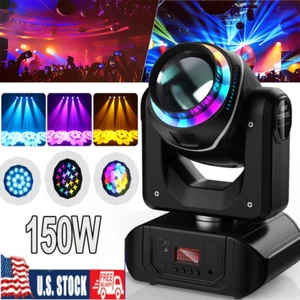 150W Moving Head Stage Light 18Prism LED Beam RGBW Gobo DMX512 DJ Party Lighting - Picture 1 of 12