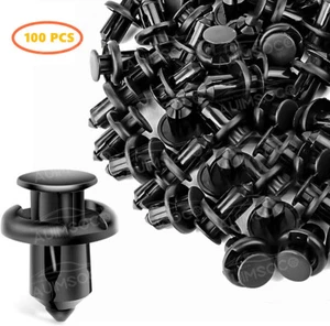 100Pcs Bumper Clips 10mm Hood Fender Push Rivets Retainer Fasteners for Honda - Bild 1 von 12