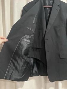 2pieceWILKE-RODRIGUEZ Charcoal  Pinstripe SUIT JACKET Sport Coat Blazer And Vest - Picture 1 of 19