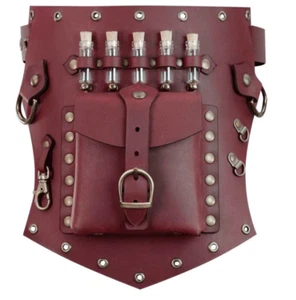 Alchemist Leather Satchel Vial Elixir Holder Medieval Costume Steampunk Cosplay - Picture 1 of 13