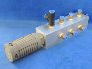 Air Distribution Manifold with 8 ports large pneumatic silencer Taiyo SA-25 - Picture 1 of 3