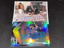 Michael Harris Atlanta Braves Auto Signed 2022 Bowman Top 100 Card *