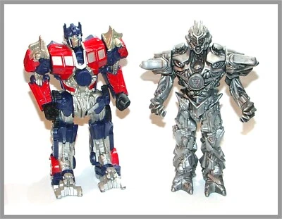 Transformers Movie 2007 _ Robot Fighters _ Optimus vs Megatron _ Figures Only - Image 1 of 2