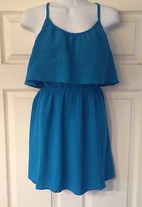dELiA*s Spaghetti Strap Rayon Summer Dress,  Blue, Small. - Picture 1 of 6