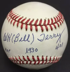 WH Bill Terry Signed NL Baseball HOF 1930 401 avg Mint Autograph JSA COA - Picture 1 of 9