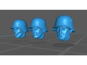 12x 28mm/1:56th Scale Resina M1916 Alemán Primera Guerra Mundial/Polaco Segunda Guerra Mundial cabezas de casco - Imagen 1 de 2