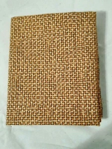 Fabric Fat Quarter 18" x 21" Brown Gold Woven Pattern Cotton - Picture 1 of 3