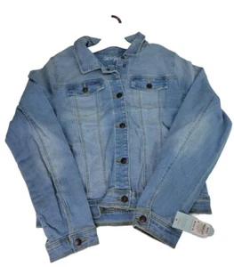 Cat &Jack Kids Light Blue Denim Jacket Pockets, Snap Closure - Picture 1 of 3