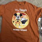 NEW Disney Cruise Line Shirt Adult LARGE Orange Wish Maiden Voyage Mickey Mouse