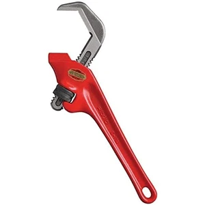 31305 Model E-110 9.5" Offset Hex Jaw Pipe Wrench, Red, Made in The USA - Picture 1 of 9