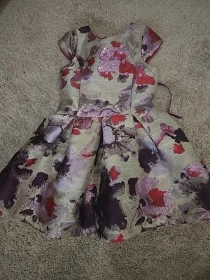 Vestido Zoe LTD Niños Talla 6 Formal Fiesta Acampanado Rosa Púrpura Floral Niña  Foto 1 de 4