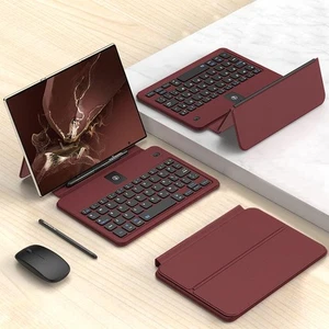 GKK Integrated Full Coverage Bluetooth Keyboard Leather Case Set with Pen and Mo - Picture 1 of 16
