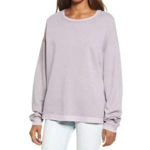Treasure & Bond Women's Thermal Edge Sweatshirt In Purple Peace 2XS $45 - Picture 1 of 5